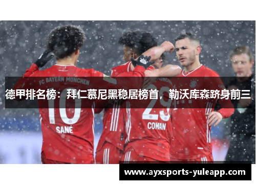 德甲排名榜：拜仁慕尼黑稳居榜首，勒沃库森跻身前三